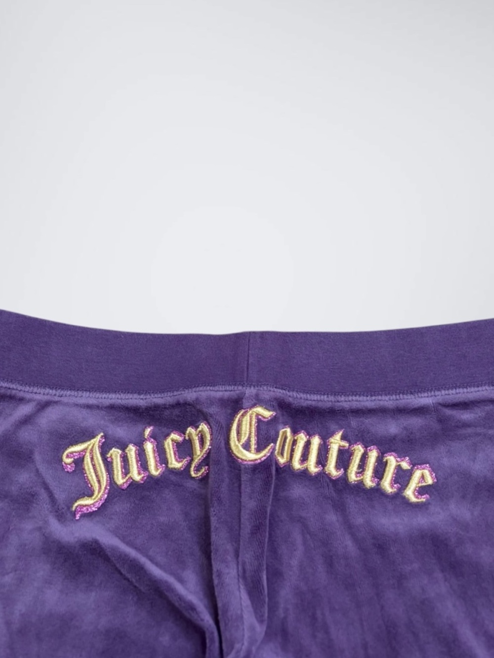 Juicy Couture Black Label Purple Velour Track Pants - Picture 4 of 7
